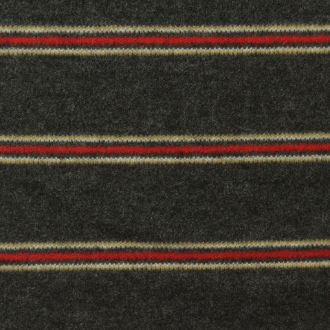 Red Stripes Interlock Knit, Poly-Viscose