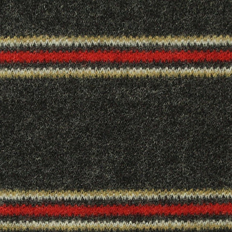 Red Stripes Interlock Knit, Poly-Viscose