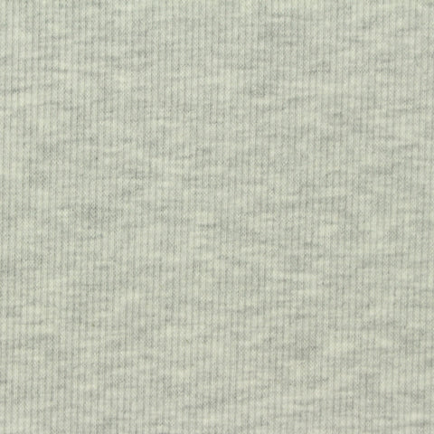 Light Grey Marl Rib Knit, Poly-Cotton, 320 gsm