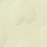 Cream Tone-on-Tone Heart Jacquard, Polyester — texture