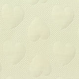 Cream Tone-on-Tone Heart Jacquard, Polyester