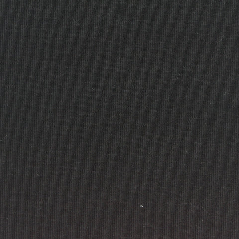 Viscose Stretch Rib Knit Fabric, 230 gsm, 170 cm — Black