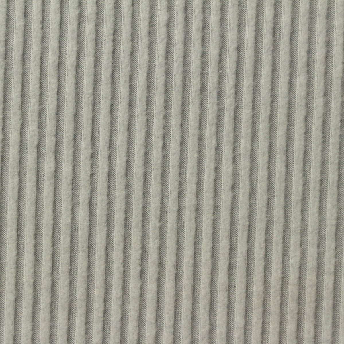Brushed Polyester Viscose Stretch Rib Knit Fabric, 280 gsm, 155 cm — Grey