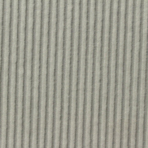 Brushed Polyester Viscose Stretch Rib Knit Fabric, 280 gsm, 155 cm — Grey