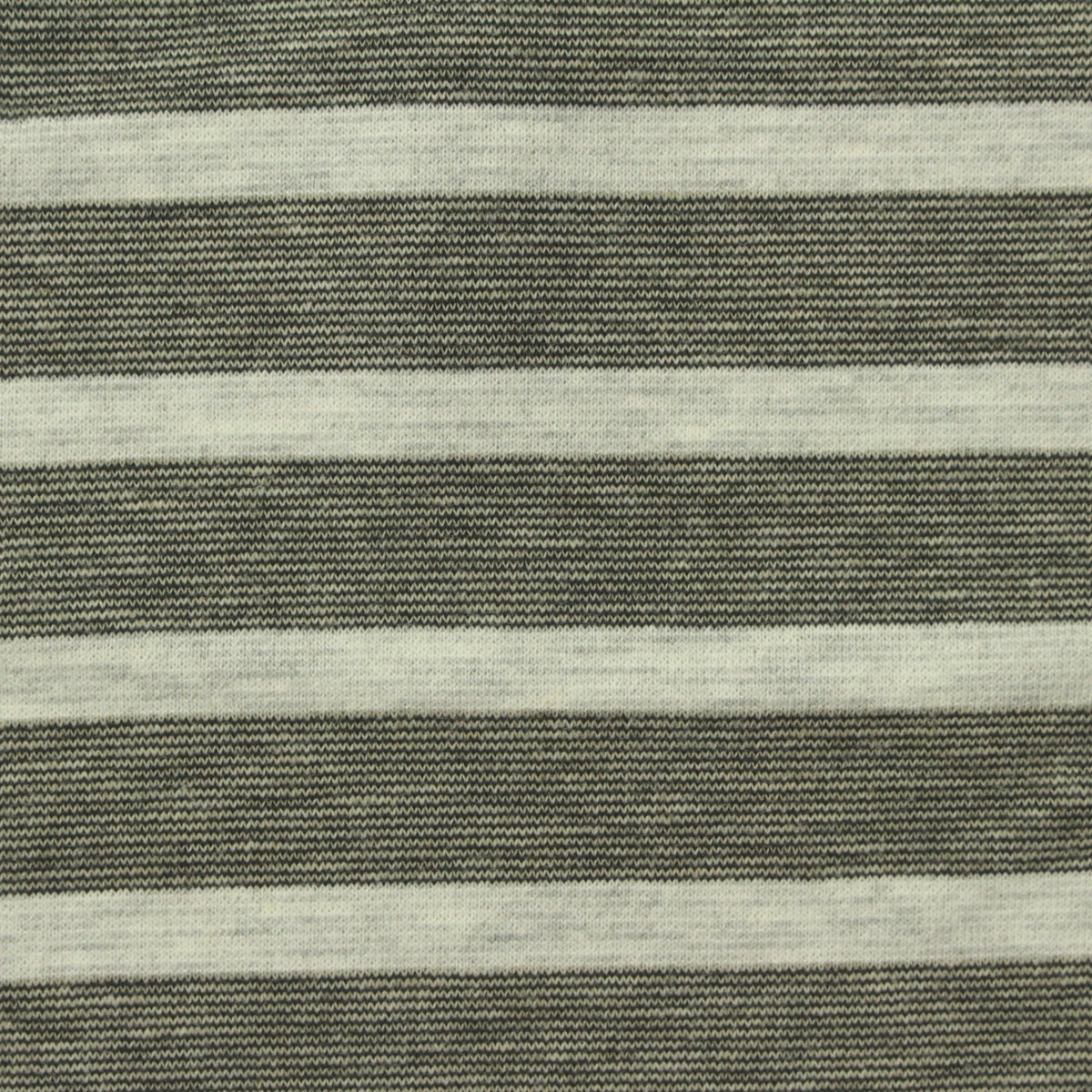 Charcoal Horizontal-Stripe Ponte Knit, Poly-Cotton