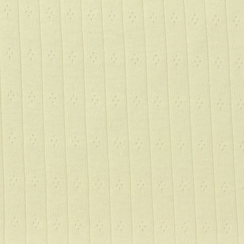 Cream Fine-Diamond Pointelle Knit, Cotton