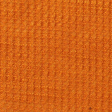 Slub Polyester Viscose Waffle Knit Fabric, 145 gsm, 170 cm — Orange — texture