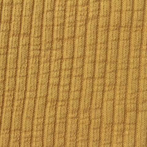 Slub Cotton Stretch Rib Knit Fabric, 370 gsm, 150 cm — Yellow