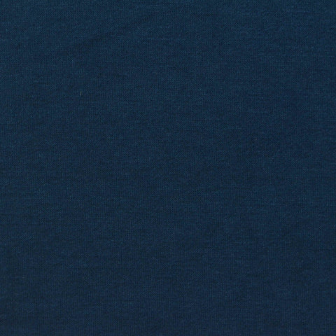 Polyester Viscose Stretch French Terry Fabric, 250 gsm, 165 cm — Navy