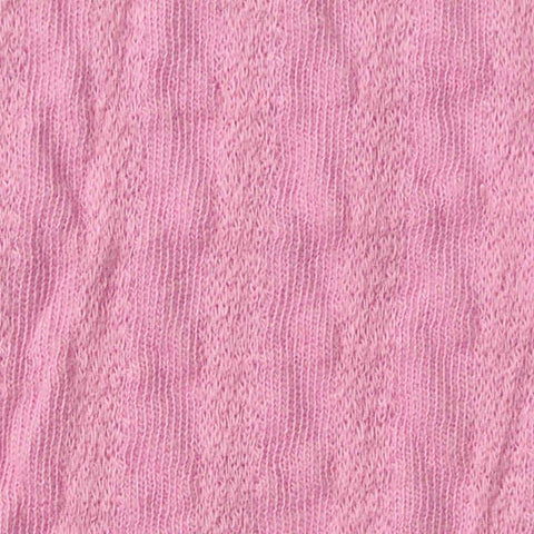 Pink Openwork-Diamond Jersey Knit, Cotton