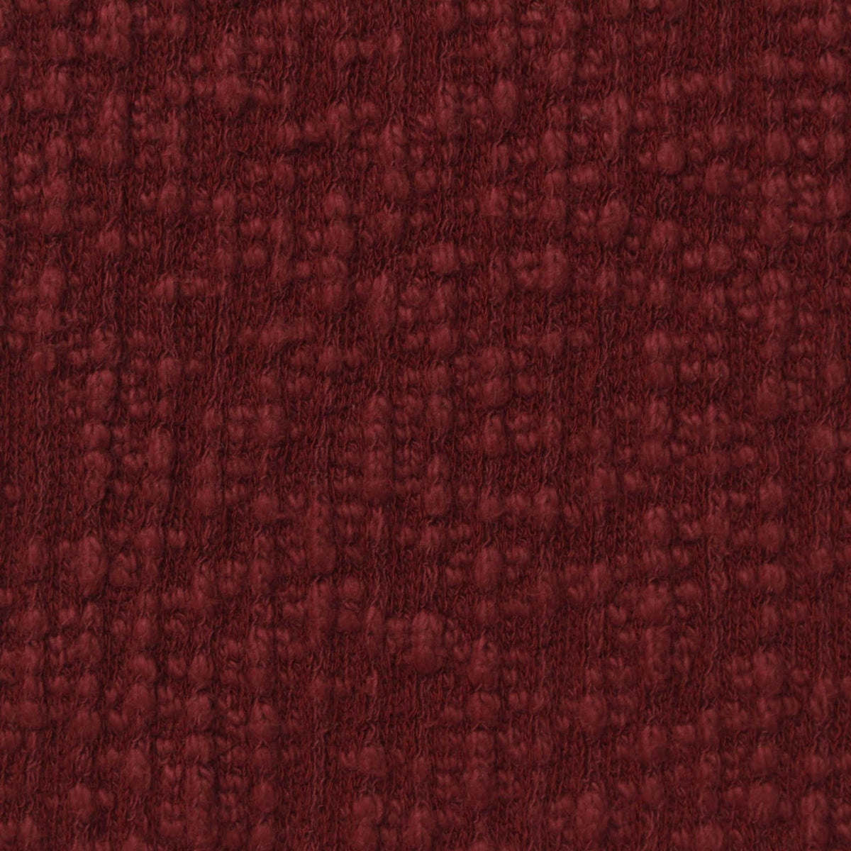 Slub Polyester Cotton Stretch Chunky Knit Fabric, 365 gsm, 140 cm — Red