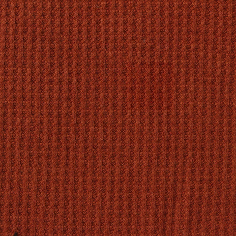 Brushed Polyester Viscose Stretch Waffle Knit Fabric, 273 gsm, 176 cm — Orange