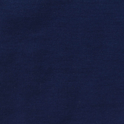 Brushed Polyester Stretch French Terry Fabric, 270 gsm, 164 cm — Navy
