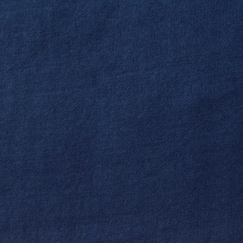 Brushed Viscose Stretch Chunky Knit Fabric, 210 gsm, 185 cm — Navy
