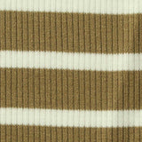 Brown Stripes Rib Knit, Viscose-Poly — texture