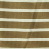 Brown Stripes Rib Knit, Viscose-Poly