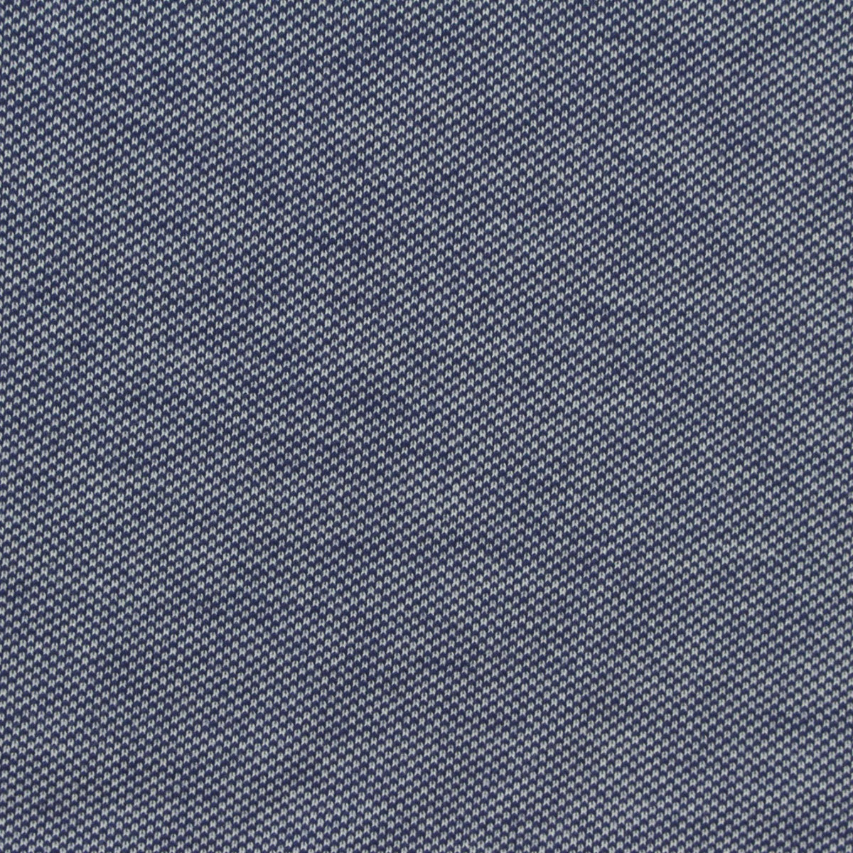 Dark Blue Geometric Piqué Knit, Poly-Cotton