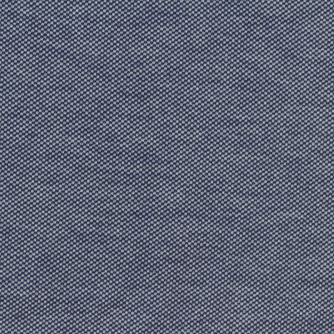 Dark Blue Geometric Piqué Knit, Poly-Cotton