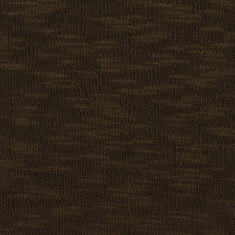 Dark Brown Marl Scuba Knit, Cotton-Poly, 240 gsm