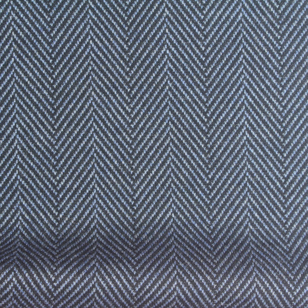 Blue Herringbone Jacquard, Poly-Viscose