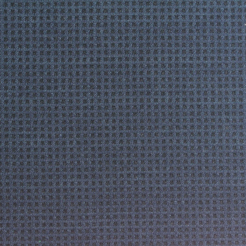 Polyester Stretch Waffle Knit Fabric, 260 gsm, 155 cm — Navy