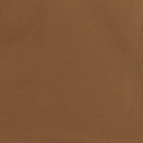Polyester Stretch Rib Knit Fabric, 190 gsm, 175 cm — Brown