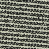 Black Horizontal-Stripe Bouclé, Poly-Viscose — texture
