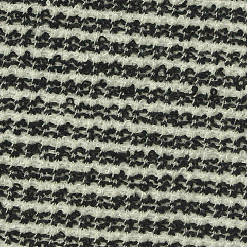 Black Horizontal-Stripe Bouclé, Poly-Viscose, 210 gsm