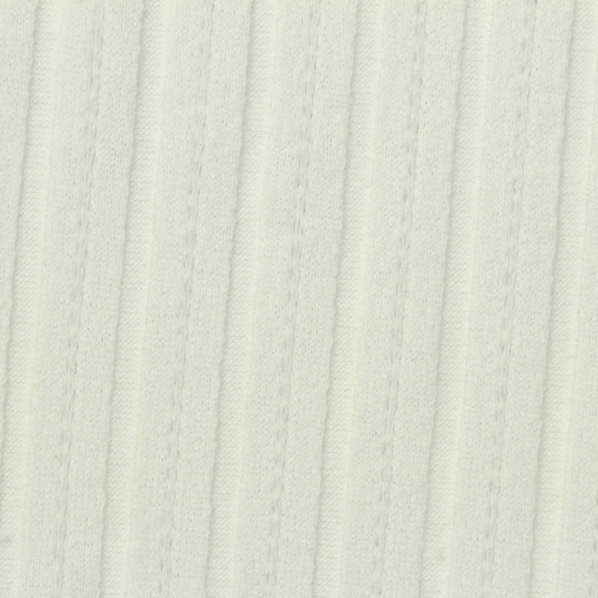 Cream Tone-on-Tone Rib Knit, Poly-Cotton