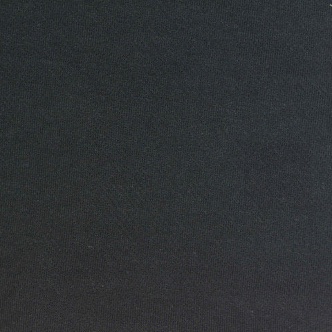 Cotton Stretch French Terry Fabric, 290 gsm, 170 cm — Black