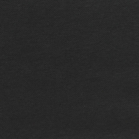 Polyester Cotton Stretch Fleece Fabric, 340 gsm, 188 cm — Black
