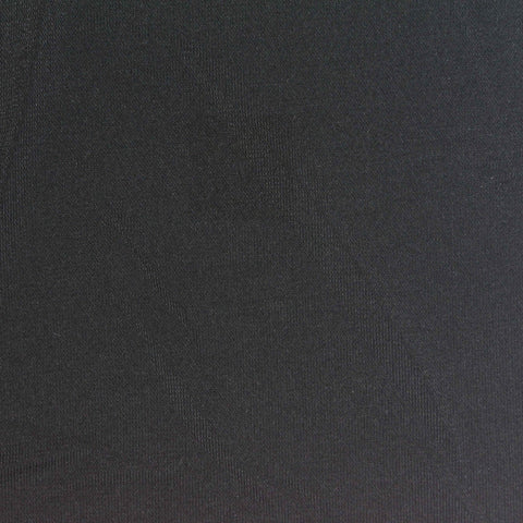 Polyester Stretch Linen-Look Fabric, 200 gsm, 170 cm — Black
