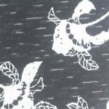 White Floral Interlock Knit, Viscose-Poly