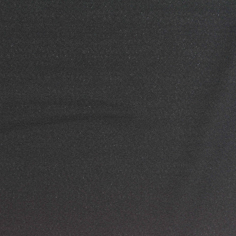 Polyester Stretch Linen-Look Fabric, 170 gsm, 150 cm — Black