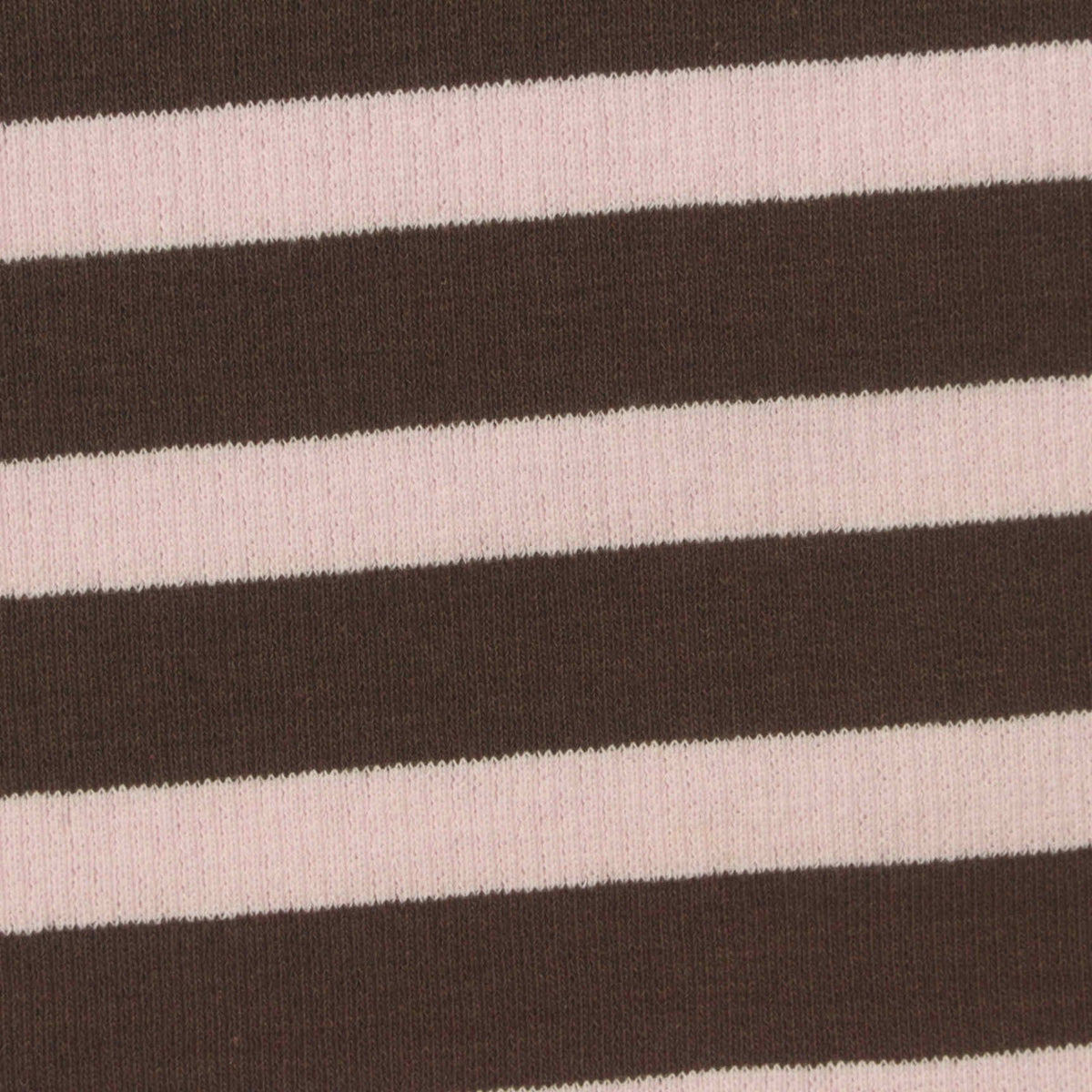 Brown Horizontal-Stripe Rib Knit, Cotton