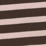 Brown Horizontal-Stripe Rib Knit, Cotton