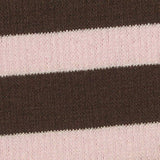 Brown Horizontal-Stripe Rib Knit, Cotton — texture