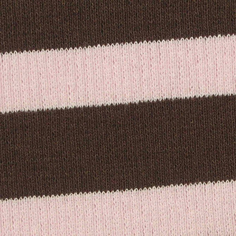 Brown Horizontal-Stripe Rib Knit, Cotton