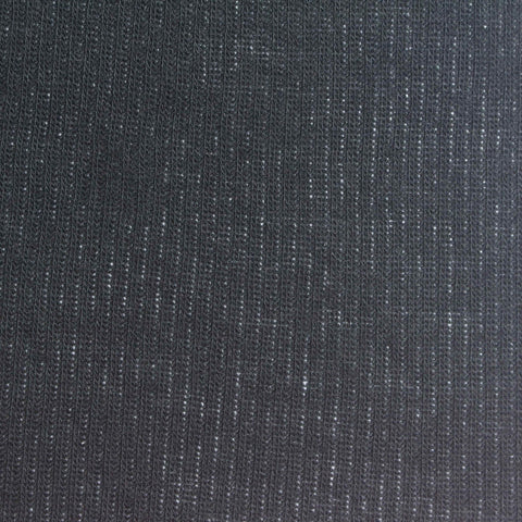 Dark Grey Marl Rib Knit, Poly-Viscose, 128 gsm