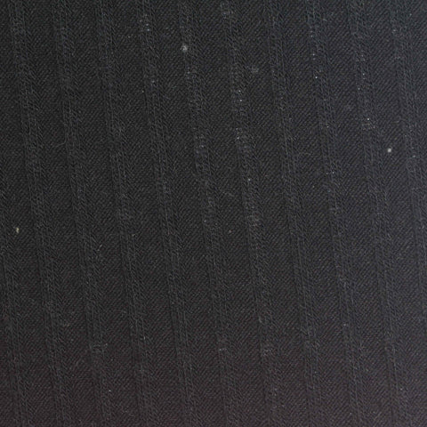 Dark Grey Vertical-Stripe Rib Knit, Poly-Viscose