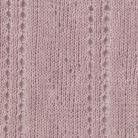 Pink Vertical-Eyelet Pointelle Knit, Poly-Viscose
