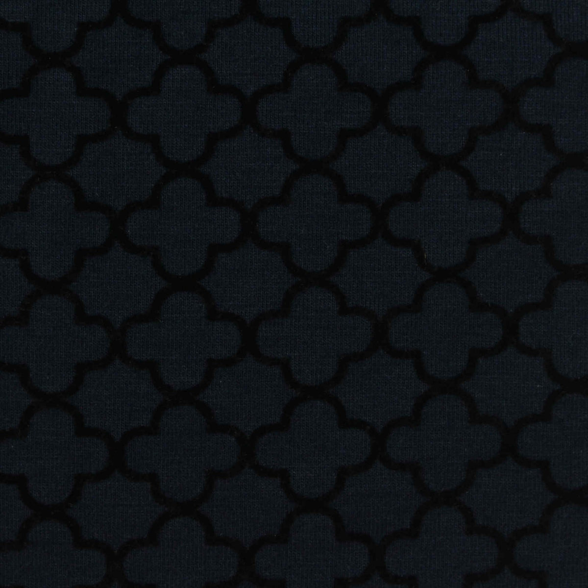 Dark Blue Tone-on-Tone Jersey Knit, Poly-Viscose