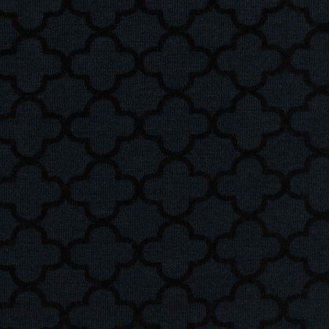 Dark Blue Tone-on-Tone Jersey Knit, Poly-Viscose