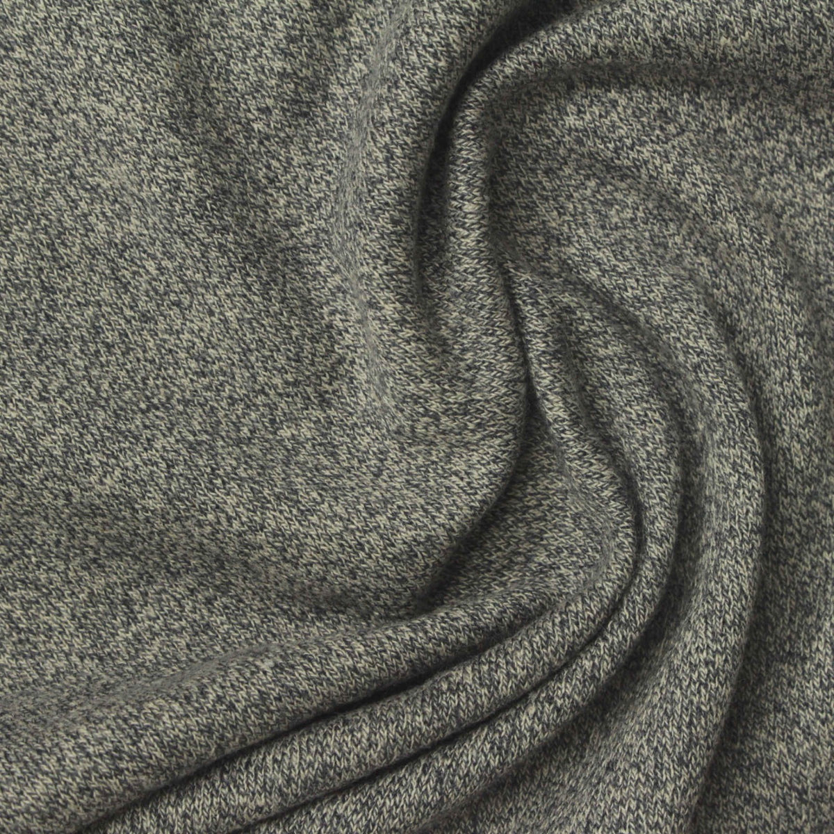 Grey Marl Jersey Knit, Poly-Cotton, 241 gsm