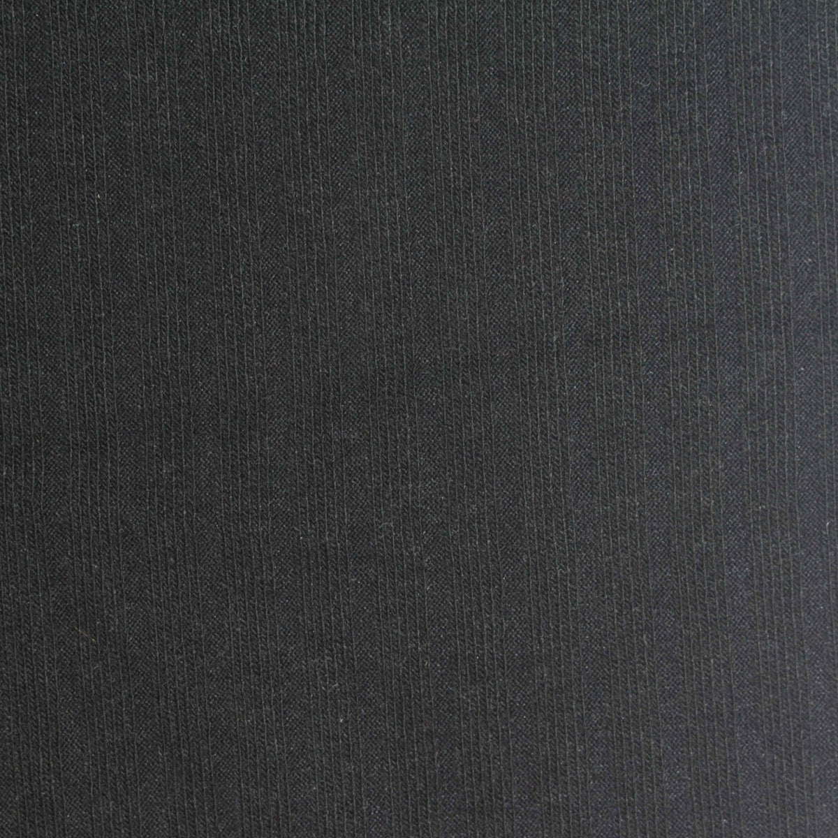 Polyester Viscose Stretch Rib Knit Fabric, 253 gsm, 182 cm — Black