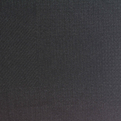 Jacquard Polyester Stretch Interlock Knit Fabric, 263 gsm, 176 cm — Black