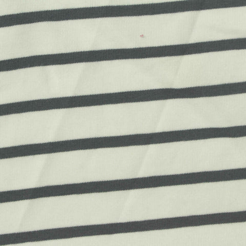 Dark Grey Stripes Jersey Knit, Cotton, 180 gsm