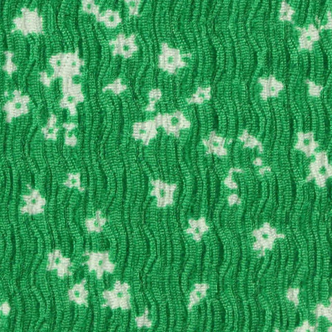White Floral Crepe, Polyester, 175 gsm