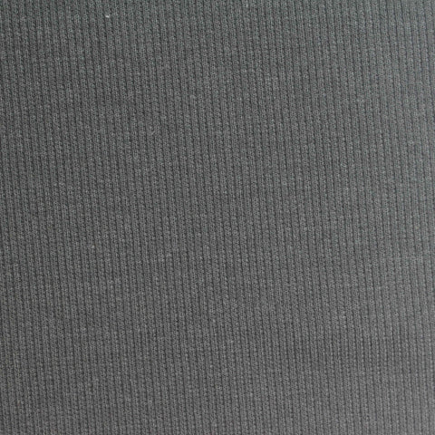 Grey Ribbed Rib Knit, Cotton