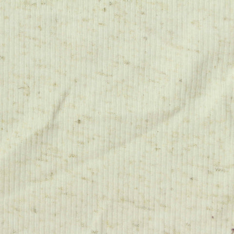 Cream Heather Rib Knit, Polyester